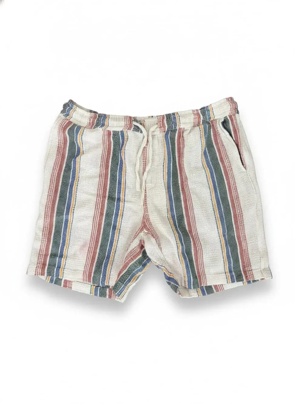 RETROFIT Striped Drawstring Shorts Mens Large Multi-Color